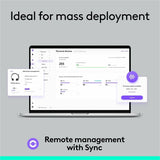 Logitech H570e USB Wired Stereo Headset, USB-C, Noise-Canceling Mics, Inline Controls, Certified for Microsoft Teams, Black