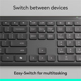 Logitech Signature Slim MK955 Combo for Business, Copilot Edition, Wireless Keyboard and Mouse, Graphite