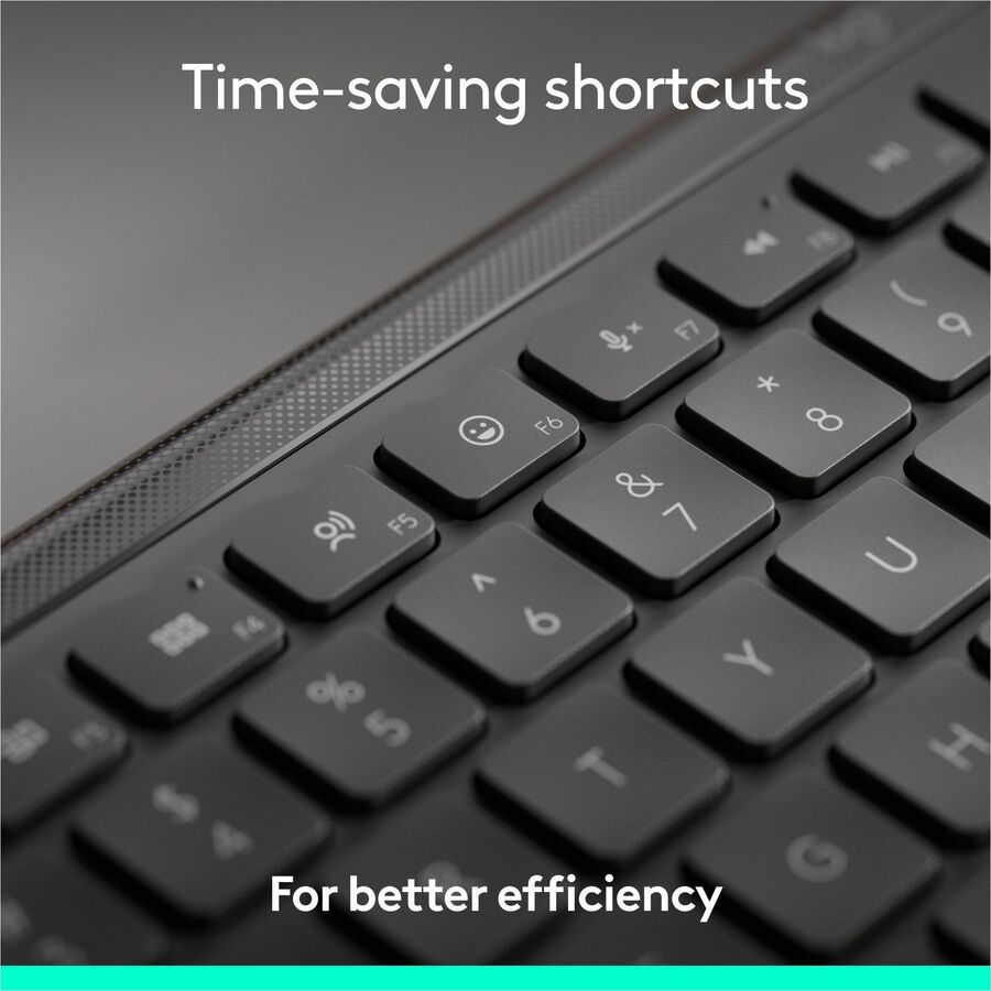 Logitech Signature Slim MK955 Combo for Business, Copilot Edition, Wireless Keyboard and Mouse, Graphite