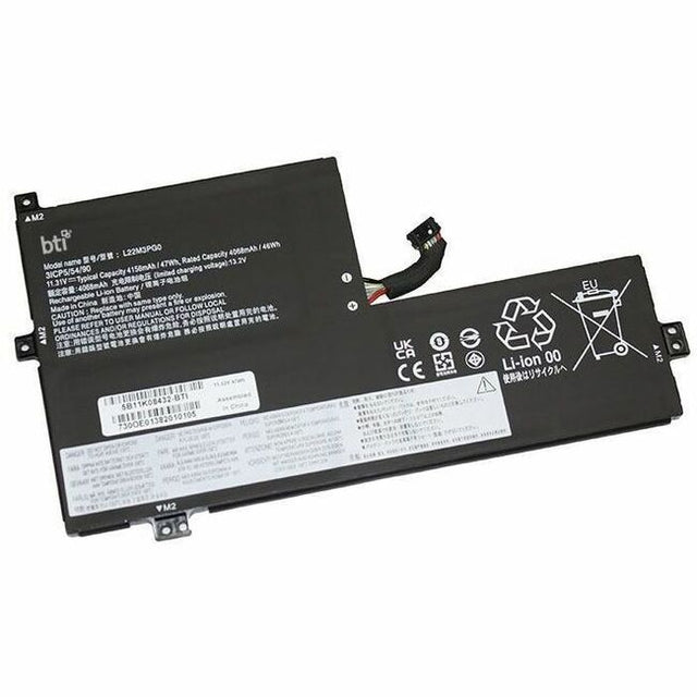 BTI 5B11K08432-BTI 11.52V 47WHR LI-ION BATTERY 5B11K08432, L22M3PG0, SB11K08429, 5B11K08430, L22D3PG0, SB11K08436, 5B11K08435, L22X3PG0, 5B11K08427, L22B3PG0, SB11K08431, 5B11K08428, CHROMEBOOK 100E GEN 4 , 100E GEN 4 82W0, 100E GEN 4 82W1, 100E GEN 4 83G