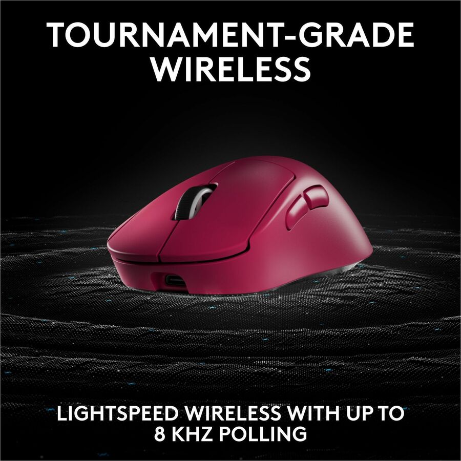 Logitech G PRO X SUPERLIGHT 2 DEX LIGHTSPEED Wireless Gaming Mouse, 60g Pro-Grade Lightweight Mouse With 5 Programmable Buttons, 32k DPI Sensor, USB-C Charging, for PC/Mac - Magenta