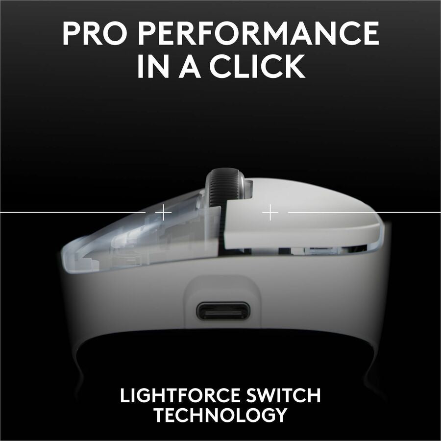 Logitech G PRO X SUPERLIGHT 2 DEX LIGHTSPEED Wireless Gaming Mouse, 60g Pro-Grade Lightweight Mouse With 5 Programmable Buttons, 32k DPI Sensor, USB-C Charging, for PC/Mac - White