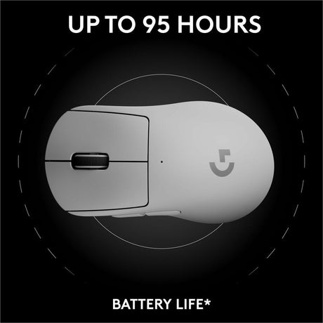 Logitech G PRO X SUPERLIGHT 2 DEX LIGHTSPEED Wireless Gaming Mouse, 60g Pro-Grade Lightweight Mouse With 5 Programmable Buttons, 32k DPI Sensor, USB-C Charging, for PC/Mac - White