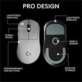 Logitech G PRO X SUPERLIGHT 2 DEX LIGHTSPEED Wireless Gaming Mouse, 60g Pro-Grade Lightweight Mouse With 5 Programmable Buttons, 32k DPI Sensor, USB-C Charging, for PC/Mac - White
