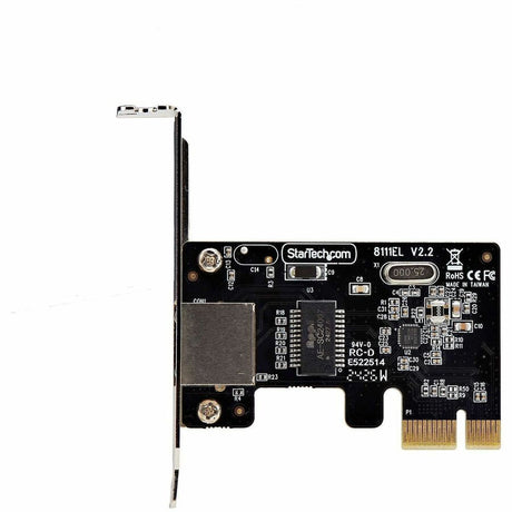 StarTech.com 1-Port Gigabit PCIe Network Adapter Card, Low-Profile 10/100/1000Mbps PCI Express NIC, Realtek RTL8111H, TAA Compliant