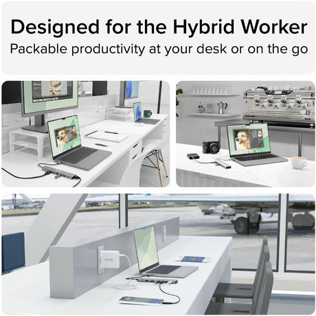 Plugable USB C Hub Multiport Adapter (9-in-1) 140W Power Delivery Charging, 4K 60Hz HDMI