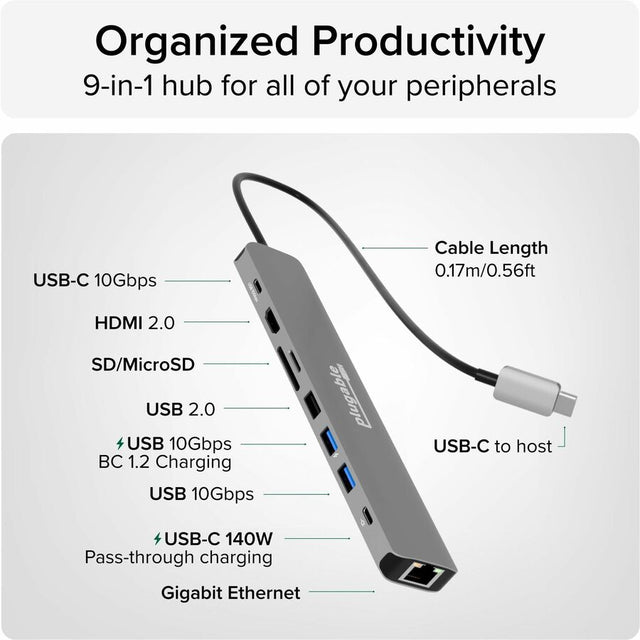 9in1 USBC Hub   140W PD