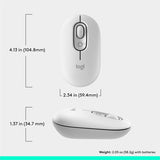 Logitech POP Mouse, Compact and Portable Wireless Bluetooth Mouse With Programmable Buttons and Quiet Clicks, Easy-Switch Between up to 3 Devices, Off-White