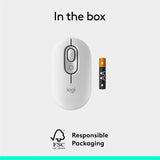 Logitech POP Mouse, Compact and Portable Wireless Bluetooth Mouse With Programmable Buttons and Quiet Clicks, Easy-Switch Between up to 3 Devices, Off-White