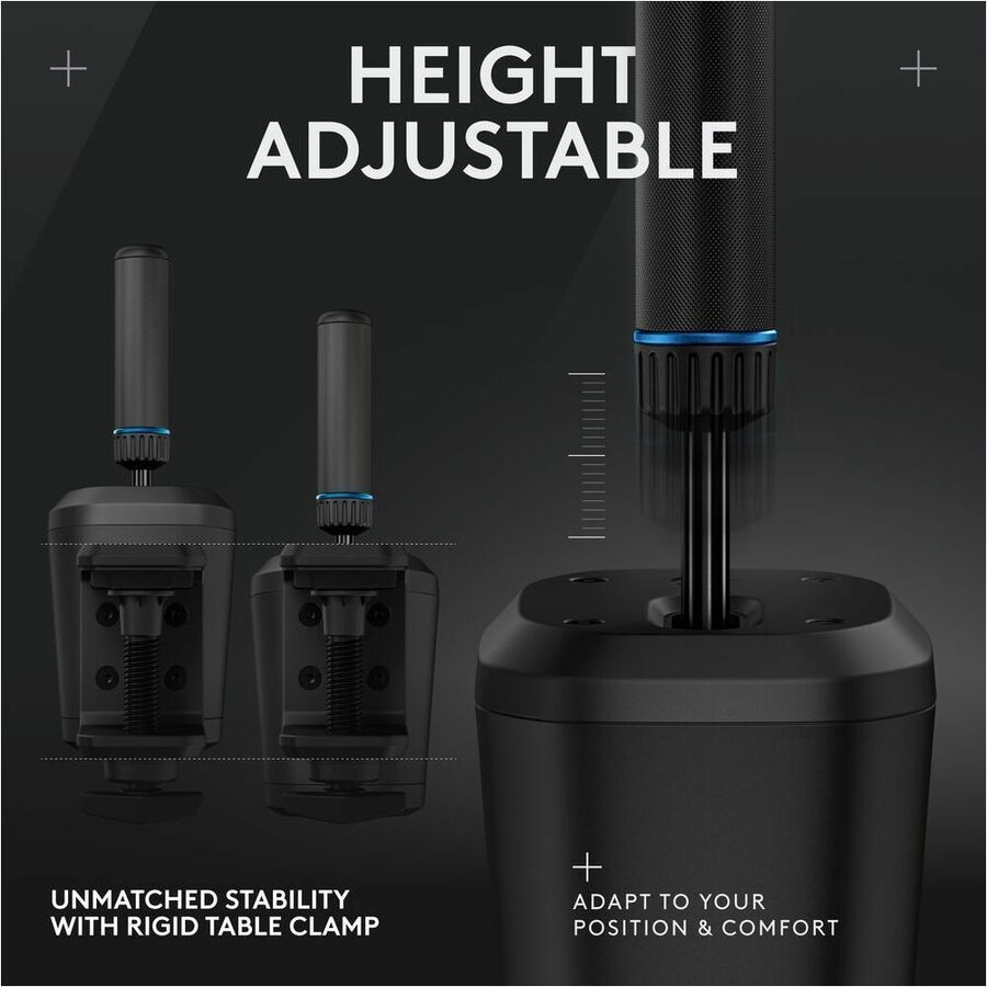 Logitech G RS Sim Racing Shifter and Handbrake With Easy Mode-Switching, Height-Adjustable Handle, and Table Clamp, for G and PRO Series Wheels, PS, Xbox, and PC Racing Units