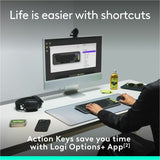 Logitech POP ICON KEYS Wireless Bluetooth Keyboard, Comfortable Typing, Programmable Keys, Easy-Switch Between up to 3 Devices (Off-white & Orange)