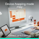 Logitech POP ICON COMBO, Bluetooth Keyboard and Mouse Combo, Comfortable Typing, Programmable Keys and Buttons, Quiet Clicks (Lilac & Off-white)