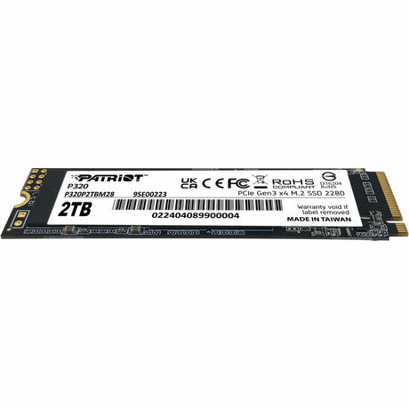 Patriot Memory P320 2 TB Solid State Drive - M.2 2280 Internal - PCI Express NVMe (PCI Express NVMe 3.0 x4)