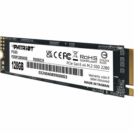 Patriot Memory P320 128 GB Solid State Drive - M.2 2280 Internal - PCI Express NVMe (PCI Express NVMe 3.0 x4)