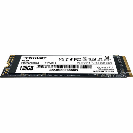 Patriot Memory P320 128 GB Solid State Drive - M.2 2280 Internal - PCI Express NVMe (PCI Express NVMe 3.0 x4)
