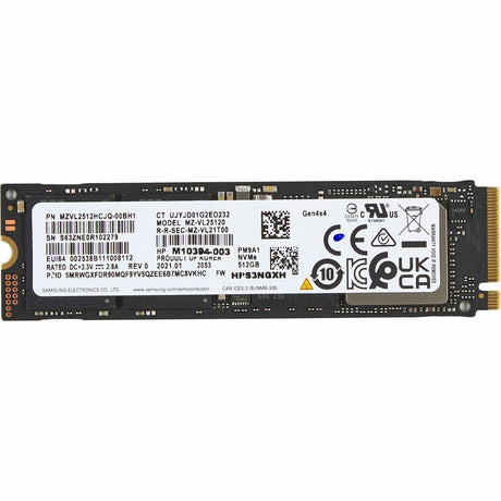 HP 512 GB Solid State Drive - M.2 2280 Internal - PCI Express NVMe (PCI Express NVMe 4.0 x4)