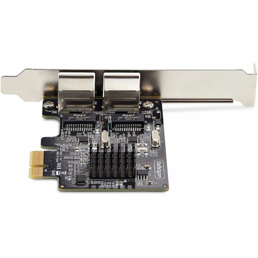 StarTech.com 2-Port Gigabit PCIe Network Adapter Card, 10/100/1000Mbps PCI Express NIC, Dual Realtek RTL8111H, TAA Compliant