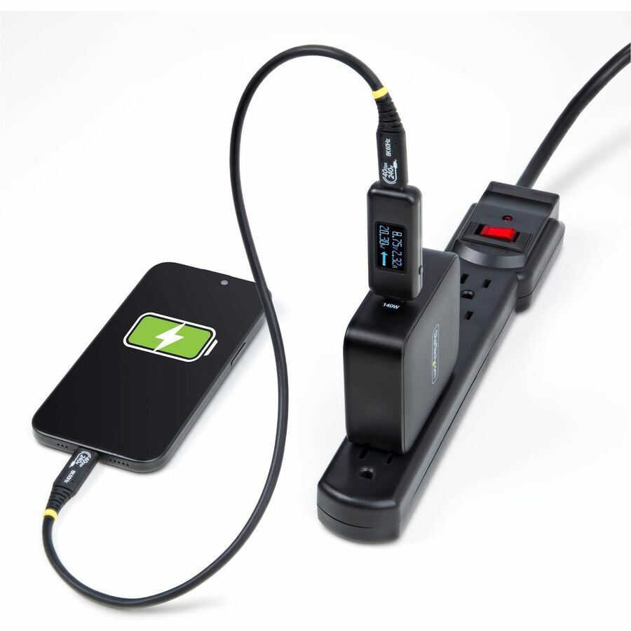 StarTech.com USB-C Power Tester, Bi-Directional Voltage/Current Multimeter, 240W PD EPR, Digital OLED, Portable USB-C Cable/Port Power Meter Tester