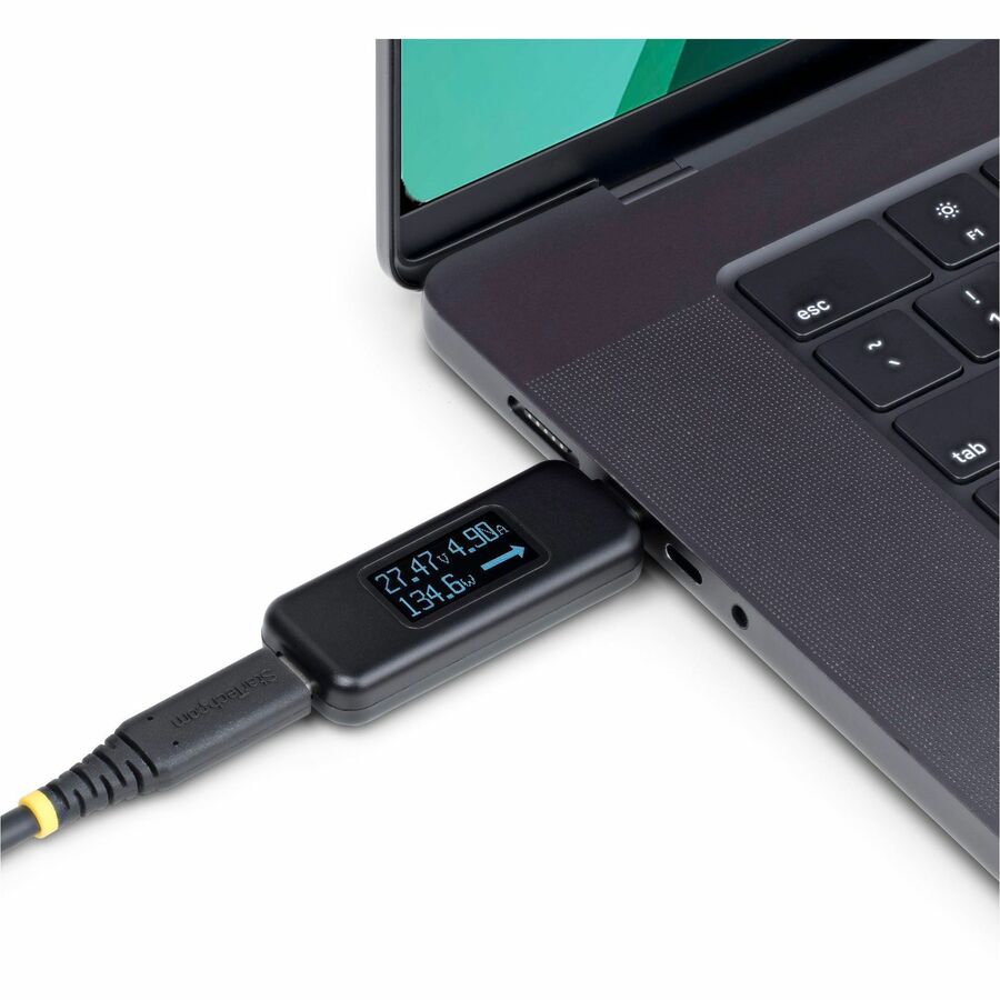 StarTech.com USB-C Power Tester, Bi-Directional Voltage/Current Multimeter, 240W PD EPR, Digital OLED, Portable USB-C Cable/Port Power Meter Tester