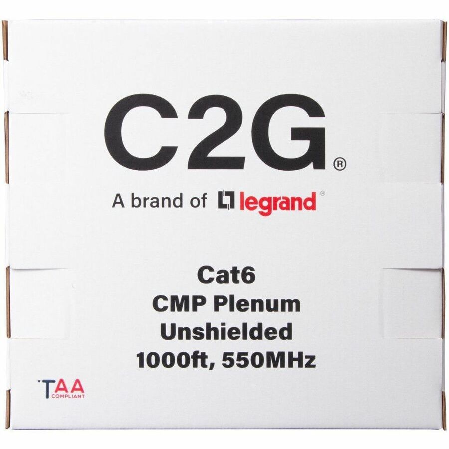C2G BULK CAT6 UTP CMP TAA BLACK