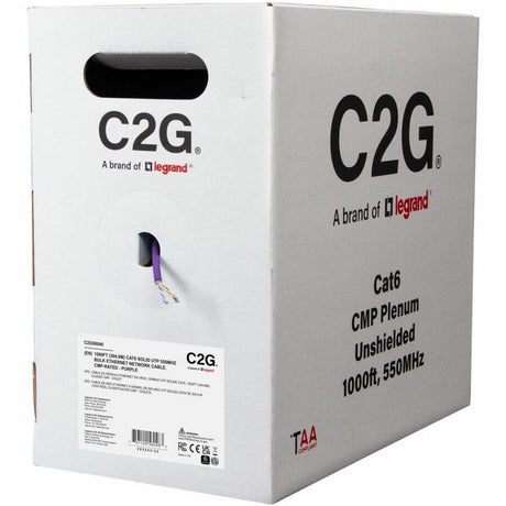 C2G BULK CAT6 UTP CMP TAA PRPLE