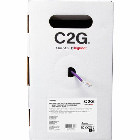 C2G BULK CAT6 UTP CMP TAA PRPLE