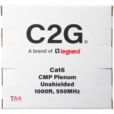 C2G BULK CAT6 UTP CMP TAA GRAY