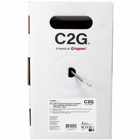 C2G BULK CAT6 UTP CMP TAA GRAY