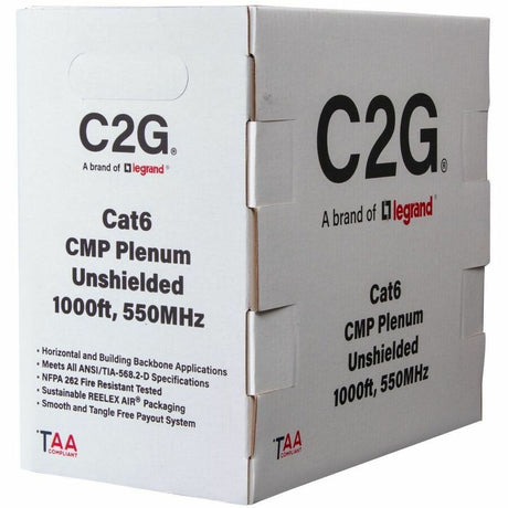 C2G BULK CAT6 UTP CMP TAA GRAY