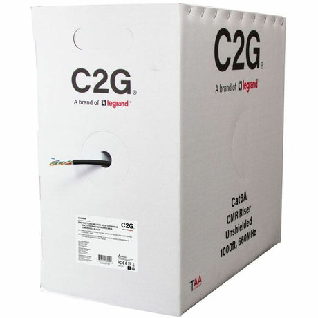 C2G BULK CAT6A UTP CMR TAA BLK
