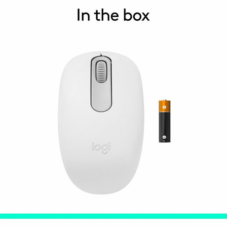 Logitech M196 Bluetooth Wireless Mouse, Compact and Portable Mouse for Laptops, Tablets and More, 12-Month Battery, Smooth Tracking, Compatible With PC and Mac, Windows and macOS (Off-white)