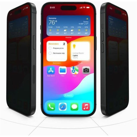Belkin ScreenForce InvisiGlass Privacy Treated Screen Protector for iPhone 16/15/14 Pro
