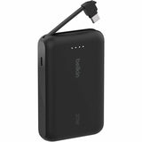 Belkin - Boostcharge Power Bank With Integrated Cable 10000 Mah - Black