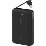 Belkin - Boostcharge Power Bank With Integrated Cable 10000 Mah - Black