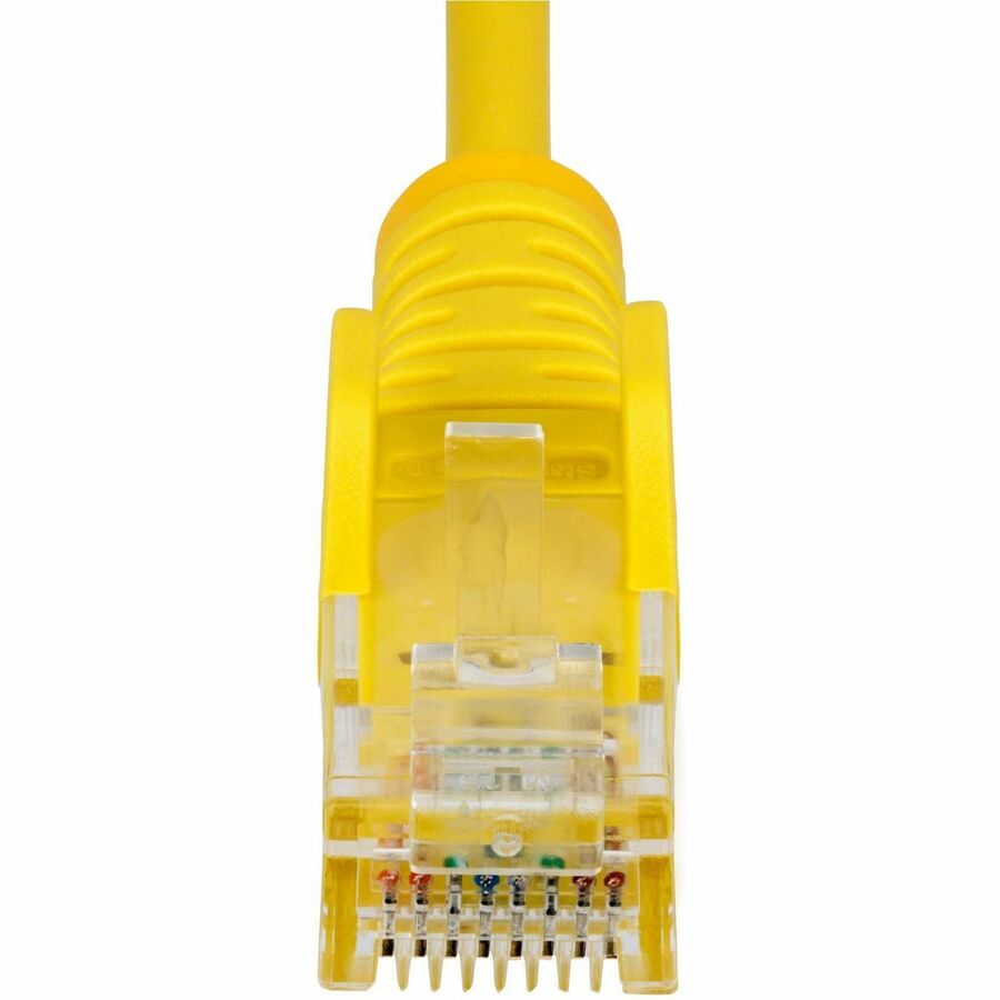 StarTech.com 1ft Yellow Slim CAT6 Ethernet Cable, Slim Snagless RJ45, UTP, LSZH, 28AWG Bare Copper, Slim Network Patch Cord, Fluke Tested