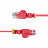 StarTech.com 10ft Red Slim CAT6 Ethernet Cable, Slim Snagless RJ45, UTP, LSZH, 28AWG Bare Copper, Slim Network Patch Cord, Fluke Tested