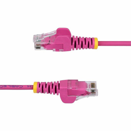 StarTech.com 1ft Pink Slim CAT6 Ethernet Cable, Slim Snagless RJ45, UTP, LSZH, 28AWG Bare Copper, Slim Network Patch Cord, Fluke Tested