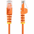 StarTech.com 5ft Orange Slim CAT6 Ethernet Cable, Slim Snagless RJ45, UTP, LSZH, 28AWG Bare Copper, Slim Network Patch Cord, Fluke Tested