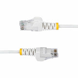 StarTech.com 1ft White Slim CAT6 Ethernet Cable, Slim Snagless RJ45, UTP, LSZH, 28AWG Bare Copper, Slim Network Patch Cord, Fluke Tested