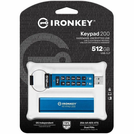 IronKey Keypad 200 512GB USB 3.2 (Gen 1) Type A Flash Drive