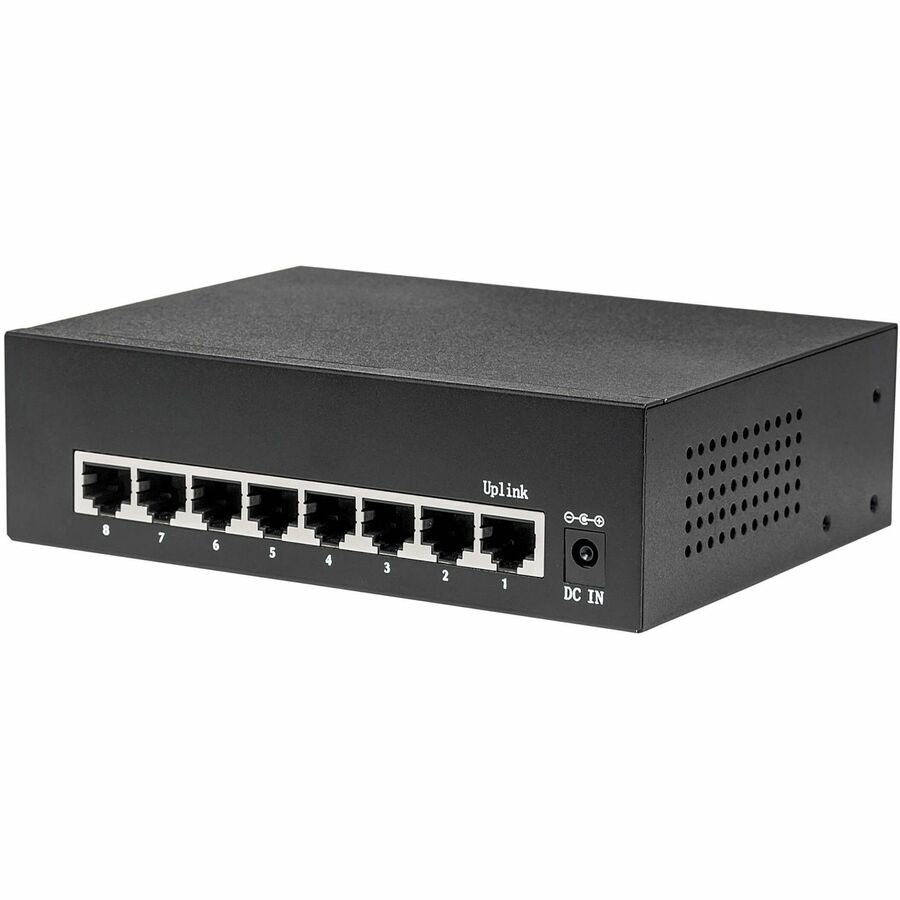 Eaton Tripp Lite Series 8-Port 10/100/1000 Mbps Desktop Gigabit Ethernet Unmanaged Switch with PoE+, 60W, Metal Enclosure