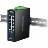 TRENDnet 9-Port Industrial 2.5G DIN-Rail Switch with 10G SFP+ Port, TI-G5091, 8 x 2.5G Ports, 1 x 10G SFP+ Port, 60Gbos, NDAA TAA Compliant, Lifetime Protection