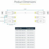 StarTech.com 10ft (3m) Premium Certified High Speed HDMI Cable, 4K 60Hz/1440p 144Hz, 18Gbps, UHD HDMI 2.0 Cord, TPE Jacket