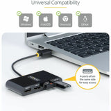 StarTech.com 4-Port USB 2.0 Hub, USB Bus Powered, Small Travel Mini USB Hub, Multi-Port USB 2.0 Splitter, Portable USB Hub, 480Mbps