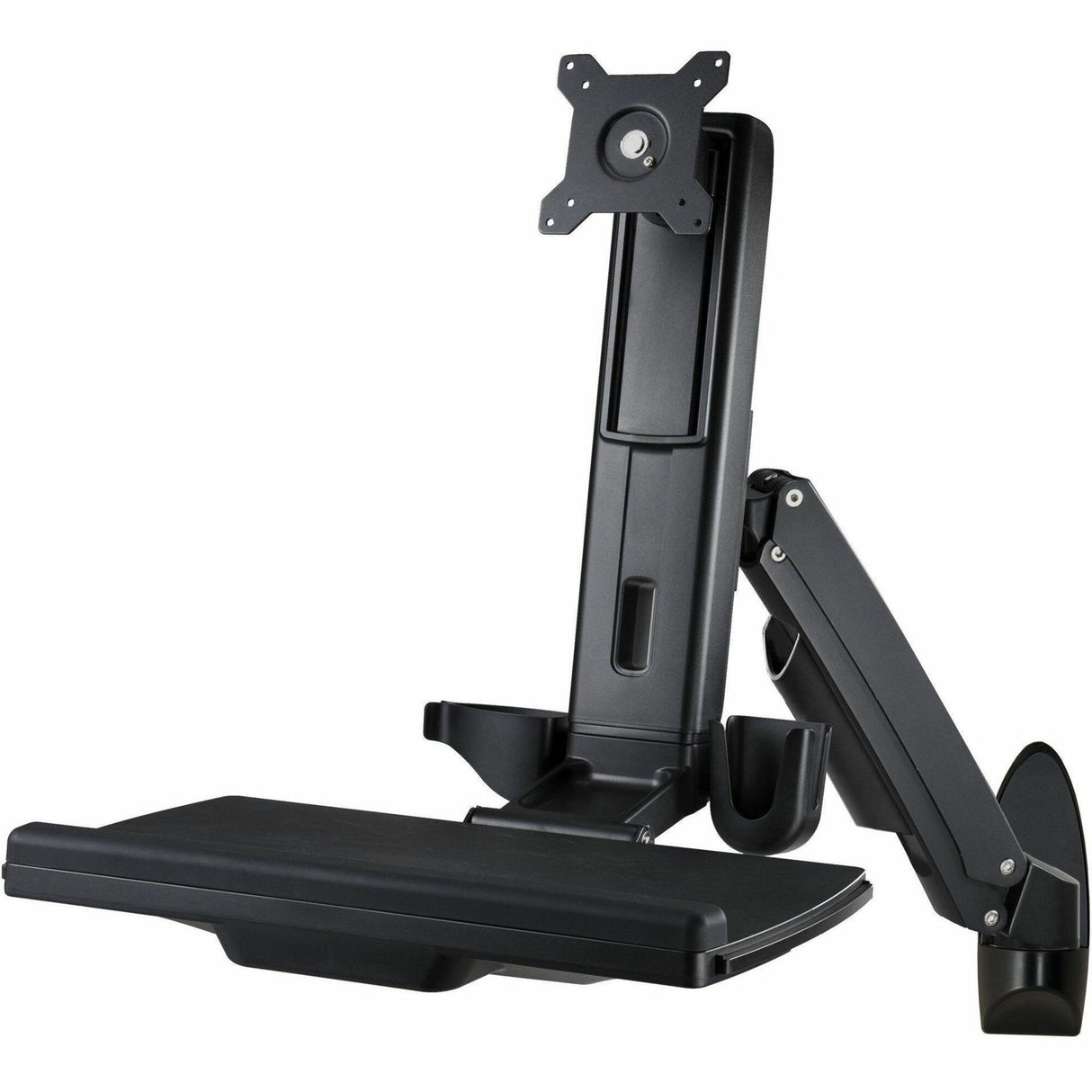 Amer AMR1AWS-B Wall Mount for Workstation, Monitor, Keyboard, Mouse, Display Screen, Flat Panel Display - Black