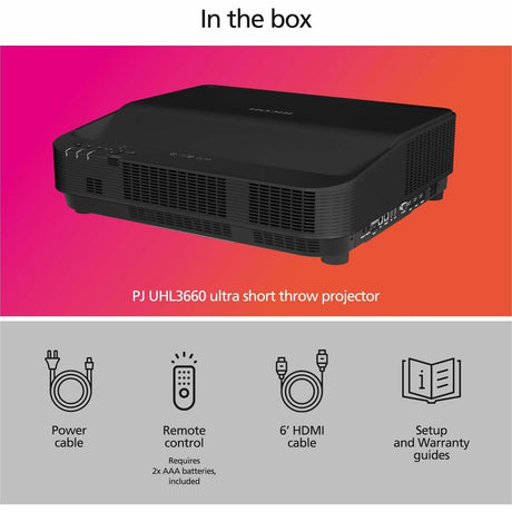 PFU UHL3660 Ultra Short Throw DLP Projector - 16:10 - Ceiling Mountable, Floor Mountable, Wall Mountable