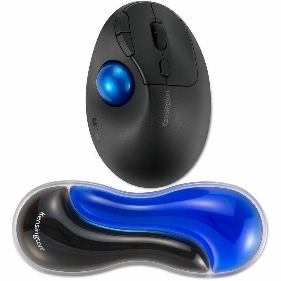 Kensington Slim Duo Gel Mouse/Trackball Wrist Rest - Blue