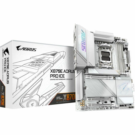 Aorus Ultra Durable X870E AORUS PRO ICE Gaming Desktop Motherboard - AMD X870E Chipset - Socket AM5 - ATX