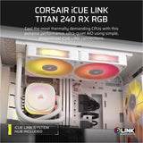 Corsair iCUE LINK TITAN 240 RX RGB AIO Liquid CPU Cooler - White