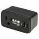 Eaton Tripp Lite Series Power It! 1-Outlet Universal Travel Charger and Power Strip - 5-15R Outlet, USB-C and USB-A Ports, 32W PD Charging, 5-15P Direct Plug-In, Black